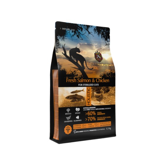 Ambrosia Grain Free Sterilised Cat Fresh Trout & Rabbit 1.5kg Ambrosia Grain Free Sterilised Cat Fresh Trout & Rabbit 1.5kg