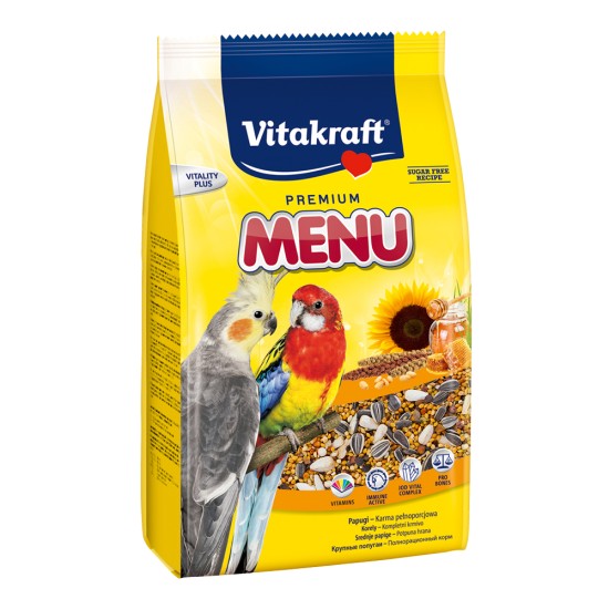 Vitakraft Menu Premium για Μεσαίους Παπαγάλους με Μέλι 1kg Vitakraft Menu Premium για Μεσαίους Παπαγάλους με Μέλι 1kg