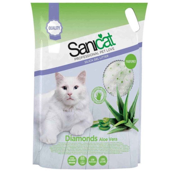 Sanicat Diamonds Άμμος Γάτας Aloe Vera 5lt Sanicat Diamonds Άμμος Γάτας Aloe Vera 5lt
