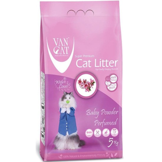 Van Cat® Baby Powder Clumping Άμμος Γάτας 5kg Van Cat® Baby Powder Clumping Άμμος Γάτας 5kg