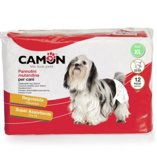 Camon Πάνες Βρακάκια Σκύλου XL 55-65cm 12τεμ