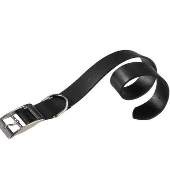 Ferplast NATURAL Κολάρο Σκύλου Δερμάτινο σε Μαύρο χρώμα 20mm