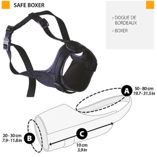 Ferplast Φίμωτρο για Σκύλους Τύπου Boxer 50-80cm/20-30cm/10cm