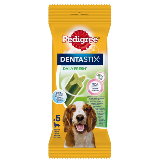 Pedigree Dentastix Daily Fresh Medium 5τμχ 128gr Pedigree Dentastix Daily Fresh Medium 5τμχ 128gr
