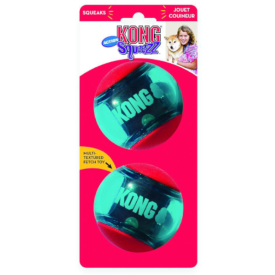 Kong Squeezz Action Ball Red Large 2τεμ. Kong Squeezz Action Ball Red Large 2τεμ.