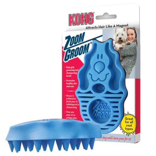 Kong Zoom Groom Blue Βούρτσα Σκύλου	