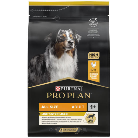 Pro Plan Adult All Size Light & Sterilised Chicken 3kg Pro Plan Adult All Size Light & Sterilised Chicken 3kg