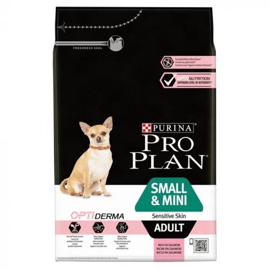 Pro Plan Adult Small & Mini Sensitive Skin Optiderma 3kg Pro Plan Adult Small & Mini Sensitive Skin Optiderma 3kg