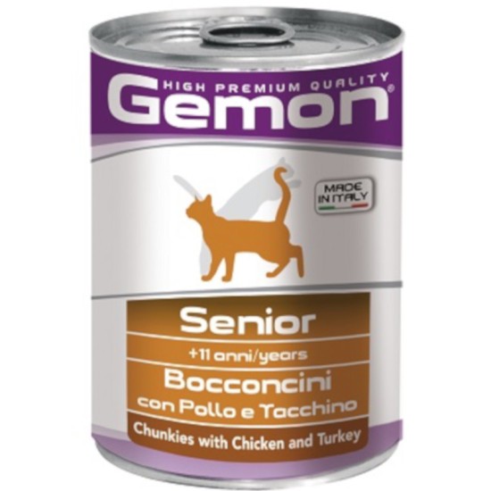 Gemon Senior Μπουκιές με Κοτόπουλο & Γαλοπούλα 415gr Gemon Senior Μπουκιές με Κοτόπουλο & Γαλοπούλα 415gr