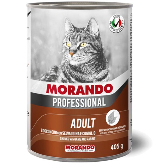 Morando Professional Cat Πατέ Ζέλε Κουνέλι-Κυνήγι 405gr Morando Professional Cat Πατέ Ζέλε Κουνέλι-Κυνήγι 405gr