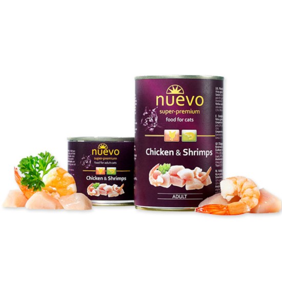 Nuevo Cat Adult Κοτόπουλο-Γαρίδα 400gr